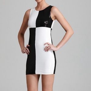 bailey 44 black and white dress Bailey 44 Asymmetrical Black and White Dress